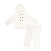 Baby Mode 2 Piece Hooded Knit Set:Cream