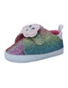First Steps Pastel Rainbow Glitter Sneakers Size 3, 6-9 months