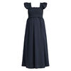 Motherhood Robe Midi Smockée À Manches À Volants-Noire-M
