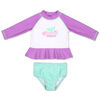 Koala Baby 2Pc Long Sleeve Rash Guard Set Purple Mermaid, 24 Months