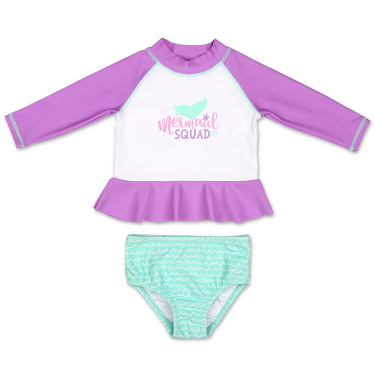 Koala Baby 2Pc Long Sleeve Rash Guard Set Purple Mermaid, 24 Months