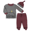 Harry Potter 3 Piece Layette Set - Grey, 9 Months.