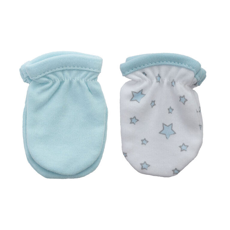 Koala Baby 2-Pack Scratch Mittens - Blue Star