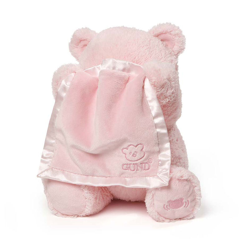 Baby GUND Peek-A-Boo My 1st Teddy Pink Bear Animated Plush Stuffed Animal, 11.5 inch