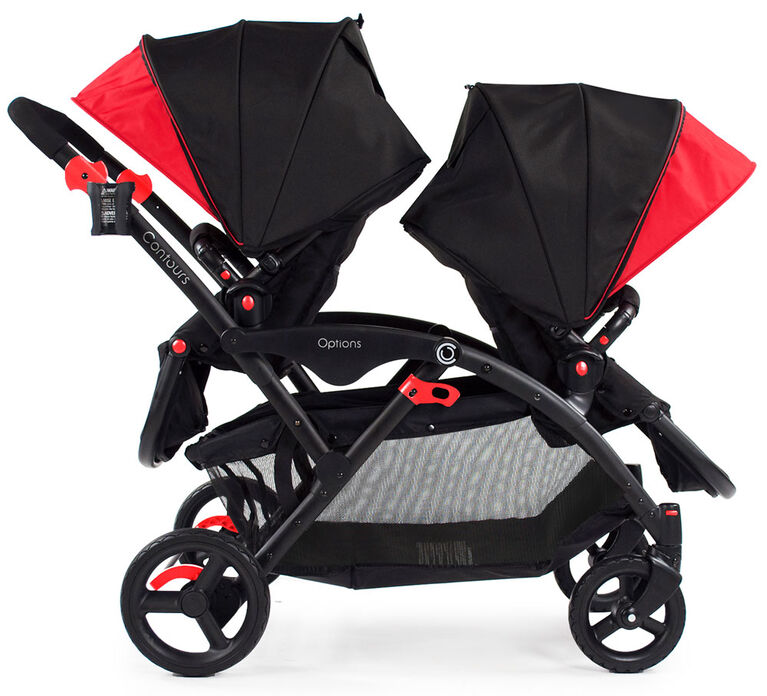 Contours Options Tandem Stroller - Black/Red - R Exclusive | Babies R ...