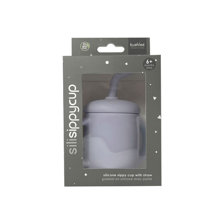 Silisippy - gobelet en silicone avec paille - Lilac