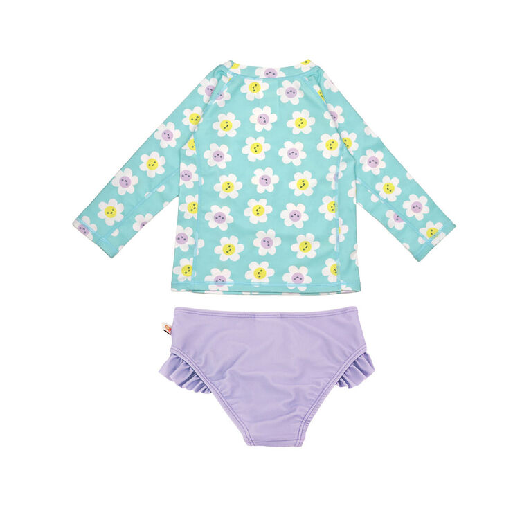 Haut de bain Rashguard + bas de bikini Daisy