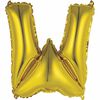 14" Gold Letter Balloons - W