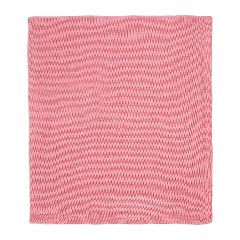 Amor Bebe Pink Rose Sweater Knit Mink Blanket
