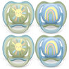 Avent Ultra Air Pacifier 0-6m sun /rainbow 4pk