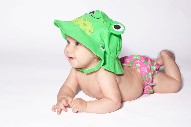 Zoocchini - Swim Diaper & Hat Set - Frog - Medium