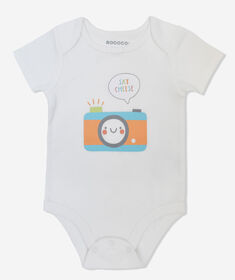 Rococo Bodysuit White "Say Cheese"