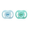 Tommee Tippee Ultra-light StayPut Pacifier, 0-6m, 2 Count, One-Piece Silicone Design