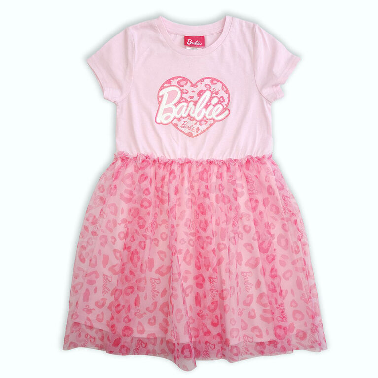 Barbie Short Sleeve Dress - Pink 6