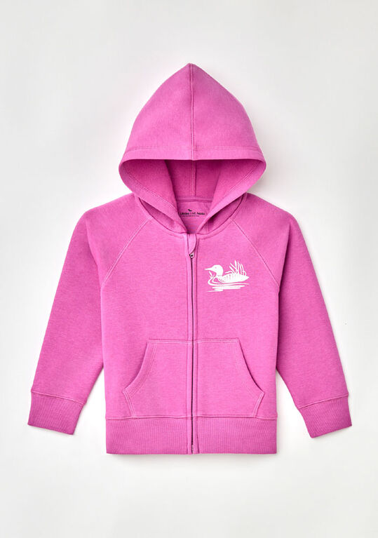 Northern Reflections Littles Loon Zip Chandail à capuchon Rose