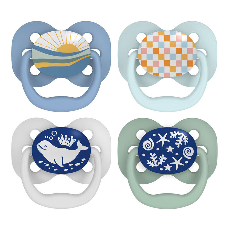 Advantage Pacifier Stage 1 Blue 4 Pack