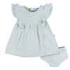 Gerber Childrenswear - 2-Piece Dress + Diaper Set Aqua Blue - 24M