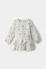 Robe Péplum Volants Fleur Blanche 3-6M