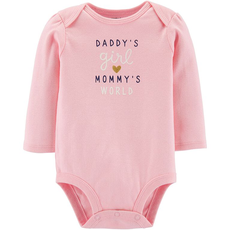 Carter's Daddy's Girl Mommy's World Collectible Bodysuit - Pink, 3-6 Months