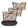 3 Pack Simmons Bib Silicone Pocket Grey