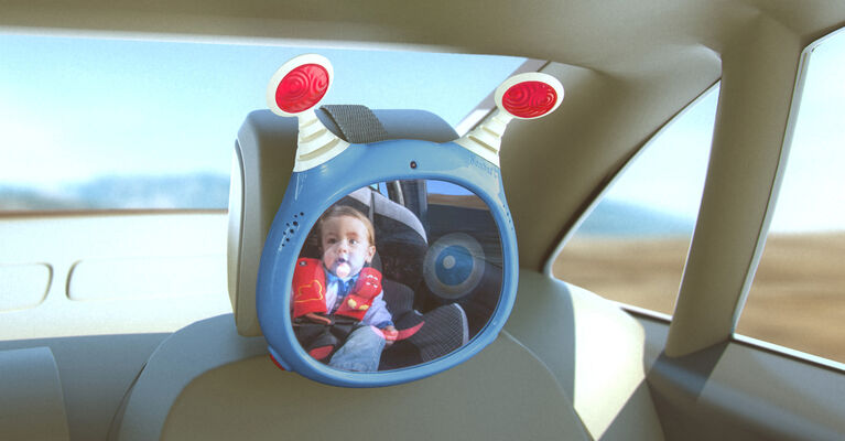 Miroir de voiture actif Oly pour bébé Benbat - Bleu / 0-18 mois