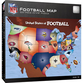 NFL Footall Map 500 Piece Jigsaw Puzzle - &Eacute;dition anglaise