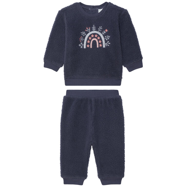 PL Baby 2 pièces sherpa marine arc-en-ciel 3M