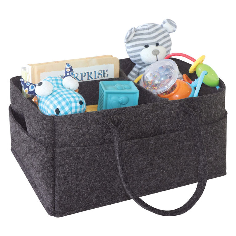 Sammy and Lou Charcoal Gray Felt Storage Caddy