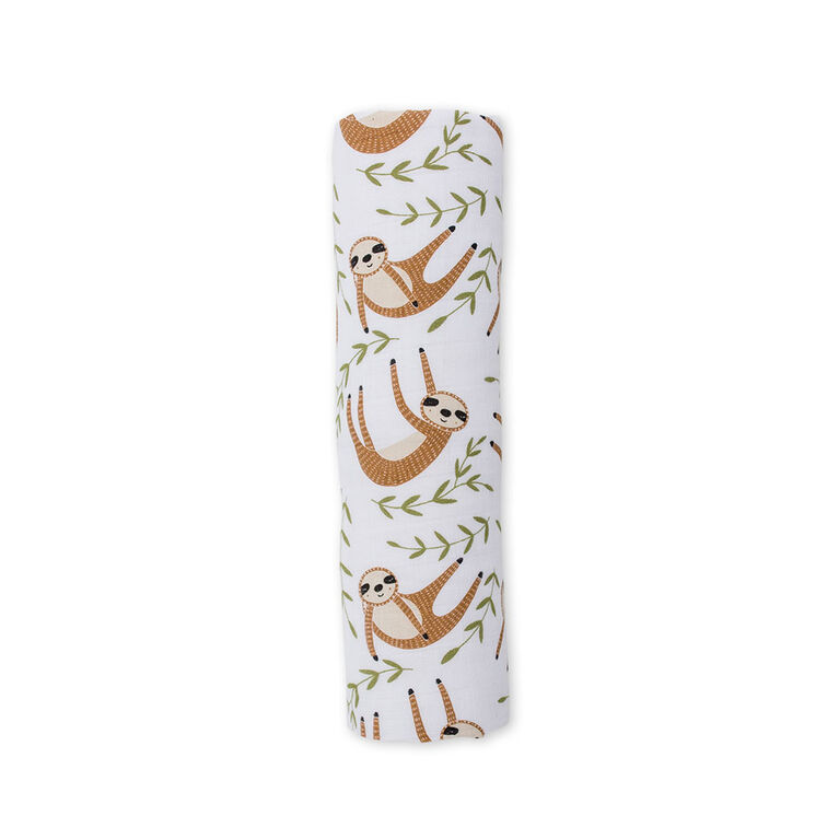 Lulujo - Modern Sloth Swaddle Blanket