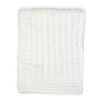Baby Mode Signature White Classic Cable Knit Blanket