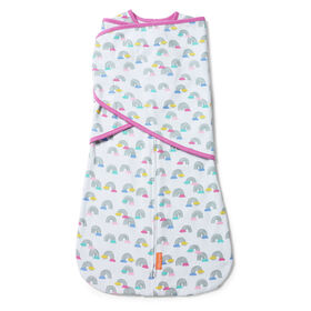 SwaddleMe Arms Free 1PK Convertible Swaddle Wrap RAINBOW SHOWERS STAGE 2