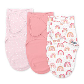 Monogram Collection - Arc-en-Ciel 3PK P/M 0-3M de SwaddleMe By Ingenuity