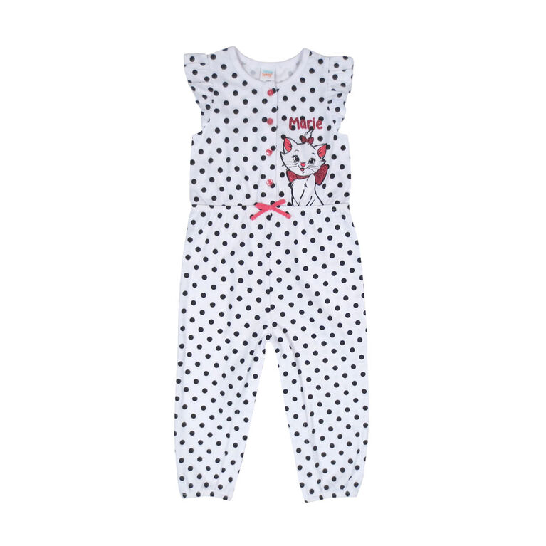 Disney Marie 1 piece Romper - White, 9 months