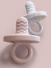 Siliteethe Jouets-dentition en silicone rose/gris rêveur