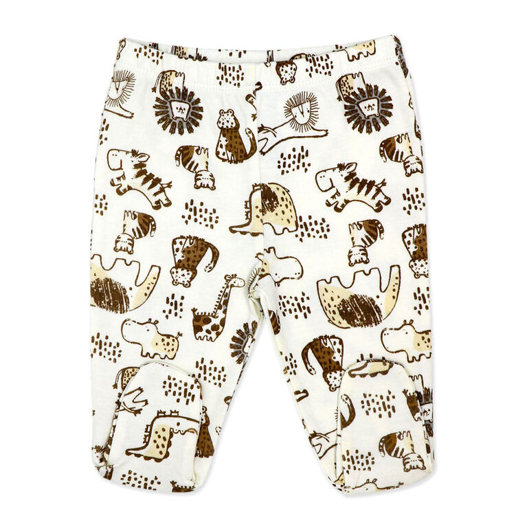 Sterling Baby 3 Piece Footed Set: Brown Lion 6M