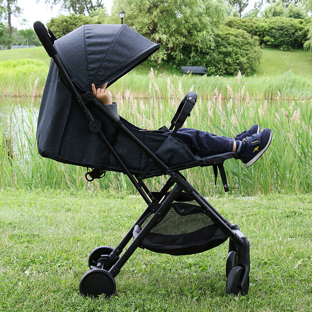 Bily Compact Easy Fold Stroller Heathered Grey Babies R Us Canada