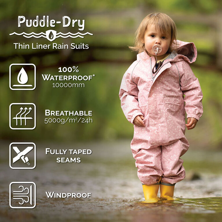 Kids Thin-Lined Rain Suits  | Prairie Flowers - 2T (2-3Y)