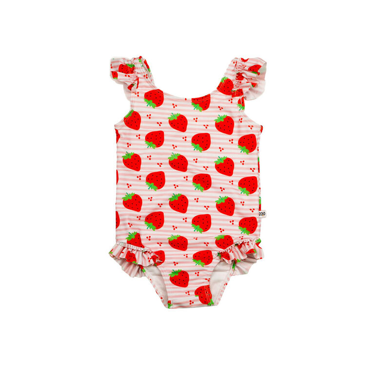 Baby Ruffled 1pc Swimsuit  Strawberry  2T