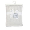 Baby Mode Signature White Classic Cable Knit Blanket