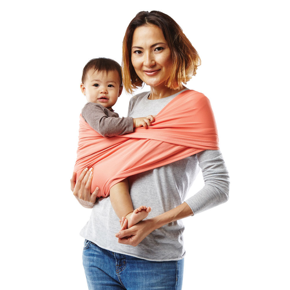 Baby K Tan Active Baby Carrier Coral Large