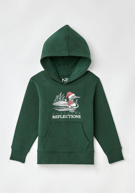 Northern Reflections Iconic Santa Hat Loon Chandail &agrave; capuchon Vert 5T