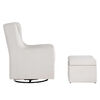 Lennox Glider Swivel with Storage Ottoman Luca Cream