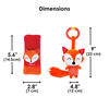 Diono Fox Character Car Seat Straps & Linkee Toy, Shoulder Pads for Baby, Infant, Toddler, 2 Pack Reversible Soft Seat Belt Cushion and Stroller Harness Covers Helps Prevent Strap irritation