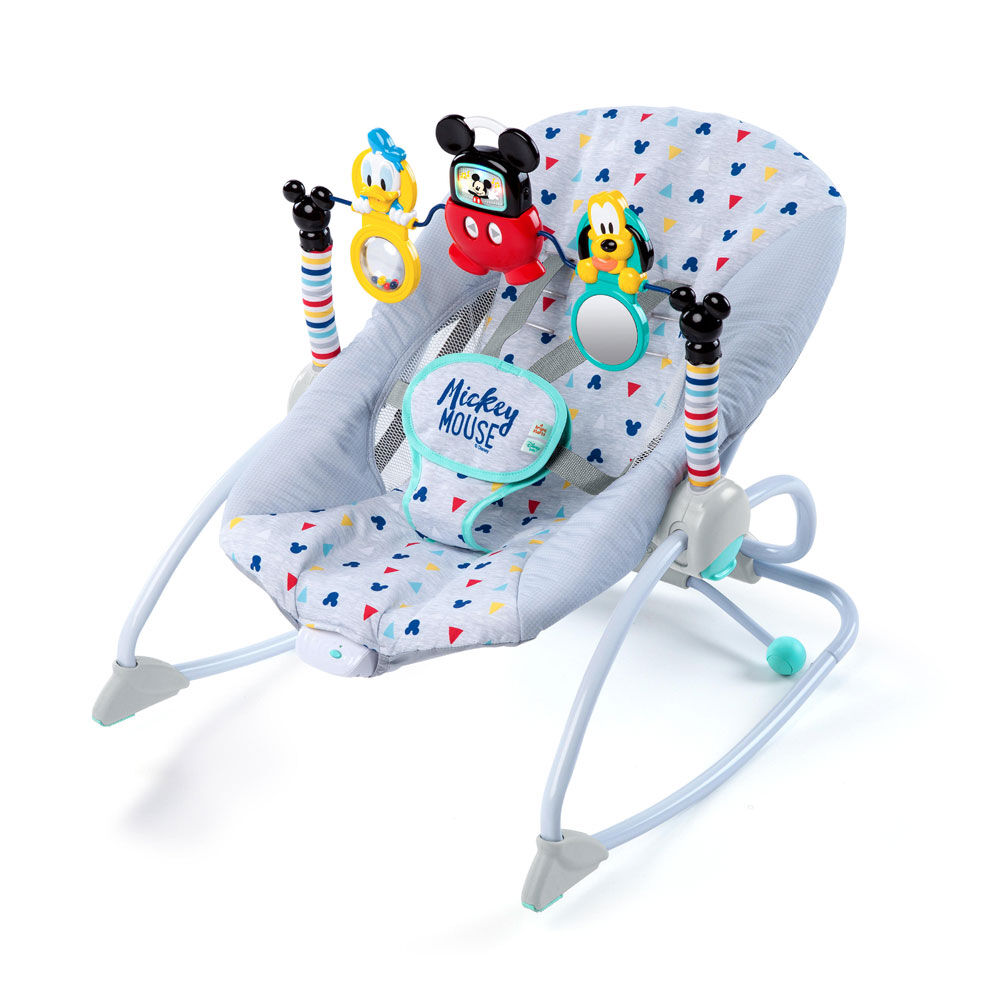 Bright Starts MICKEY MOUSE Take Along Songs Infant to Toddler Rocker with Soothing Vibrations