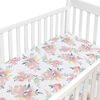 Drap contour pour lit de bébé - Fleur aquarelle
