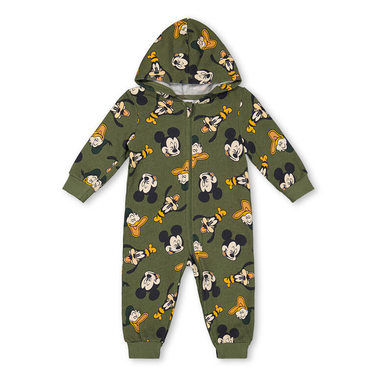 Mickey Mouse Coverall Green 9/12M