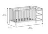 Storkcraft Pacific 4-in-1 Convertible Crib and Changer - White.