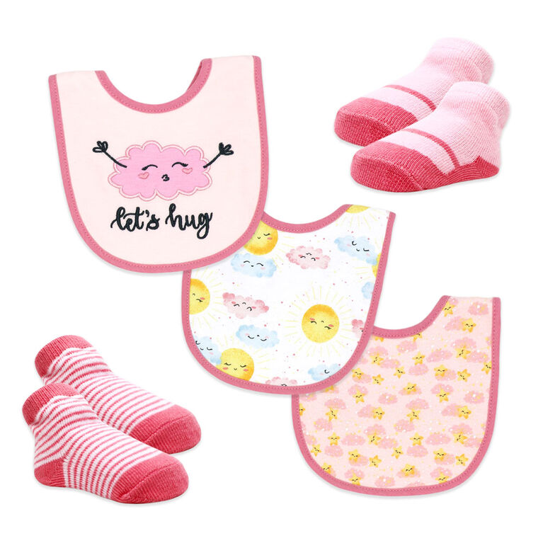 Baby Mode Pink 5 Piece Accessory set :Lets Hug