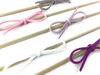 Baby Wisp - Headband 5 Pack Ultra Sknny Faux Suede Bows - 0-3 months