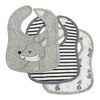 Koala Baby - 3 Pk Bavoir Jersey 3D Gris Renard